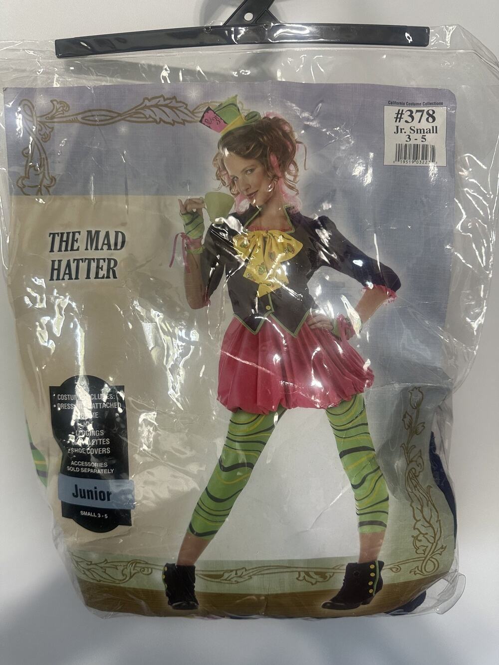 California Costumes Mad Hatter Junior Small 3-5 Halloween Costume Set